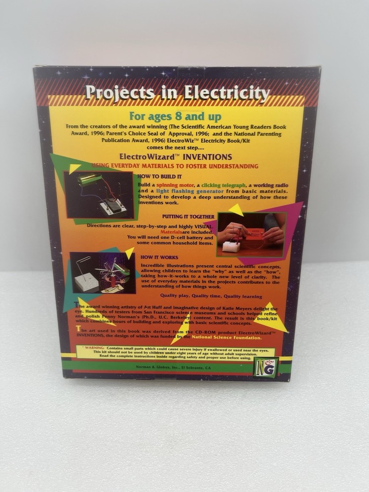 ElectroWizard Inventions Projects In Electricity Educational Vintage Damaged Box
