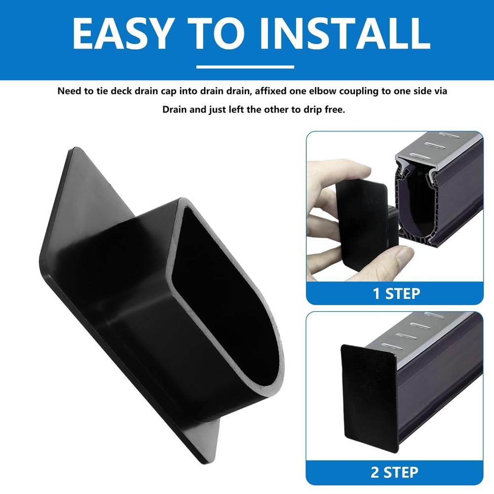 DEP Universal End Plug for Stegmeier Frontier Deck Drain Pool Channel Caps