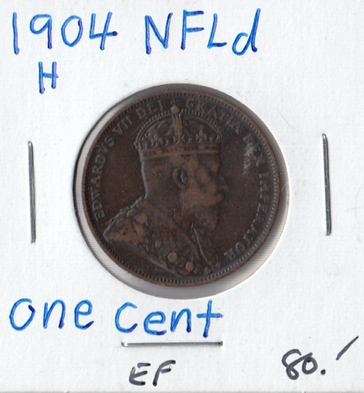 1904H Newfoundland One Cent - EF Condition