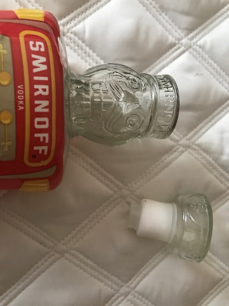 SMIRNOFF VODKA GLASS SOLDIER NUTCRACKER DECANTER - RARE -