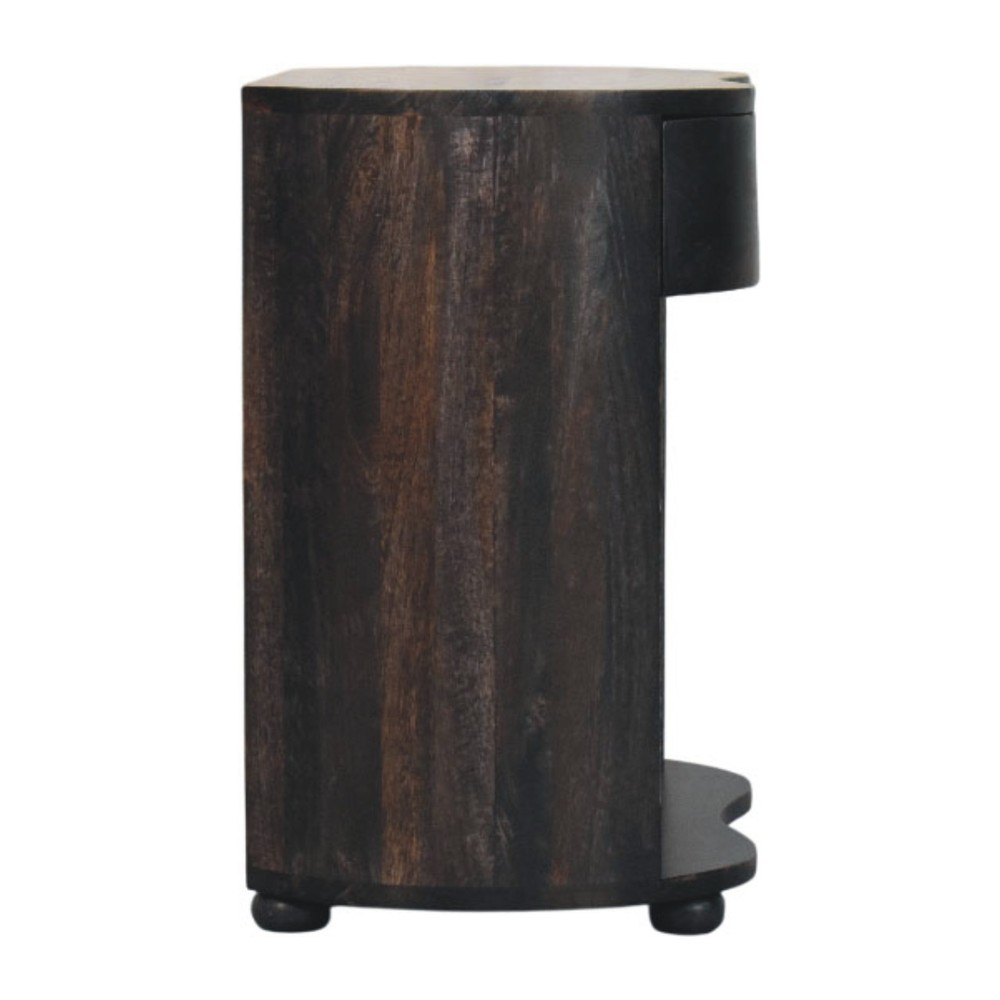Solid Mango Wood Bedside Table, 1 Drawer, Modern Design, Fully Assembled