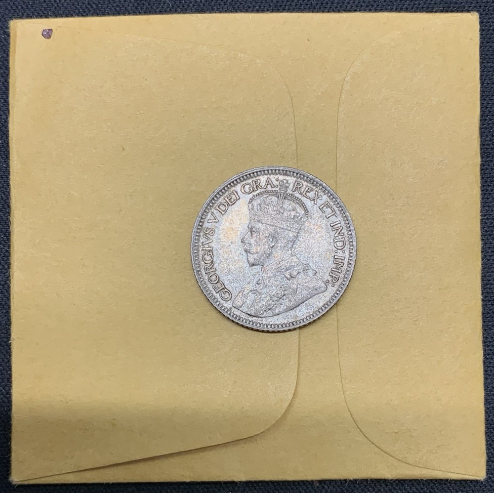 1936 Canada Silver Dime 10c - Envelope Toned Unc