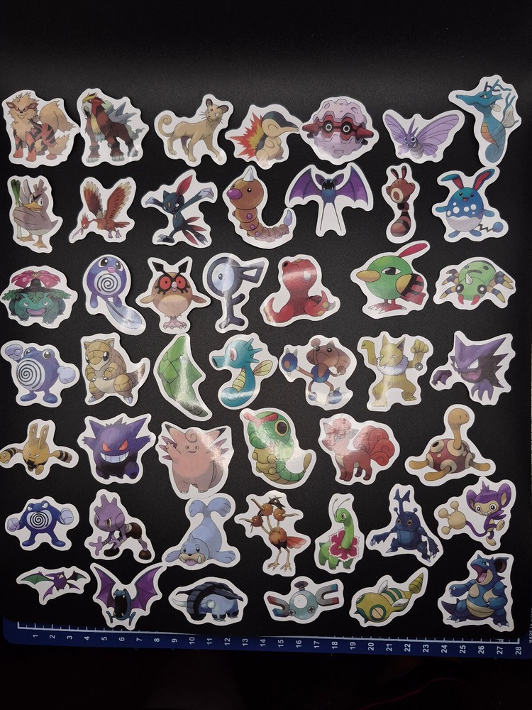 100 Pc Pokemon Stickers Classic Original Decals Charizard 151 Random Assortment