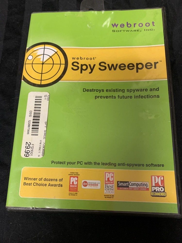 Webroot Spy Sweeper (Windows 98 SE, 2000, Me, XP Minimum Requirements)