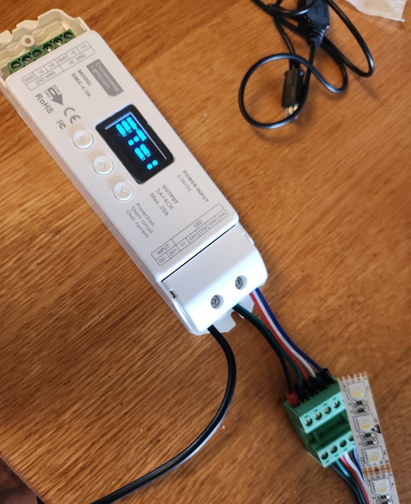Environmental Lights DMX-5-4 LED DMX Decoder — 4 Ch x 5 A each — 5-24 VDC