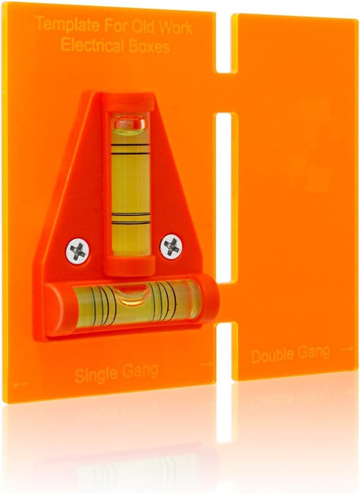 Simple & Effective Wall Box Template with Integrated Level - No Measuring Needed