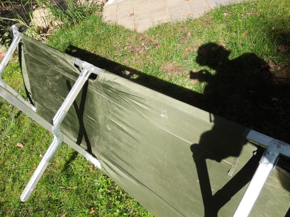 US Military Issue Compact Lightweight Foldable Aluminum Sleeping Cot Nylon #2