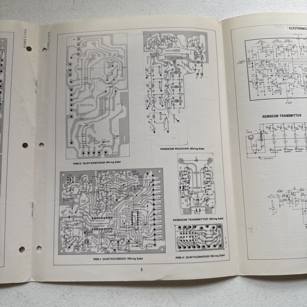 Sharp Electronics Color Television Models C-1953 & C-1954 Service Information