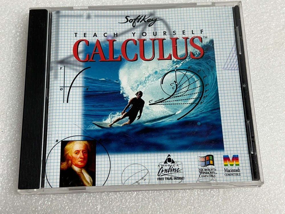 TESTED Teach Yourself Calculus Cd Soft Key 1995 Windows 3.1 95 Mac Software