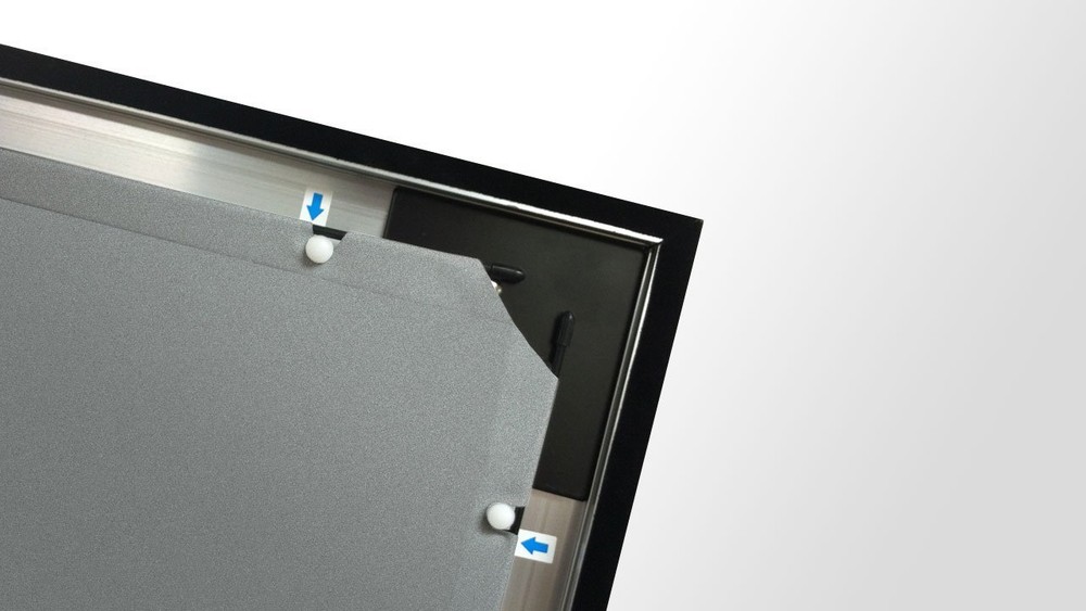 STR-16992-S Silver Ticket 92" Fixed Frame 16:9 Projector Screen Silver Material