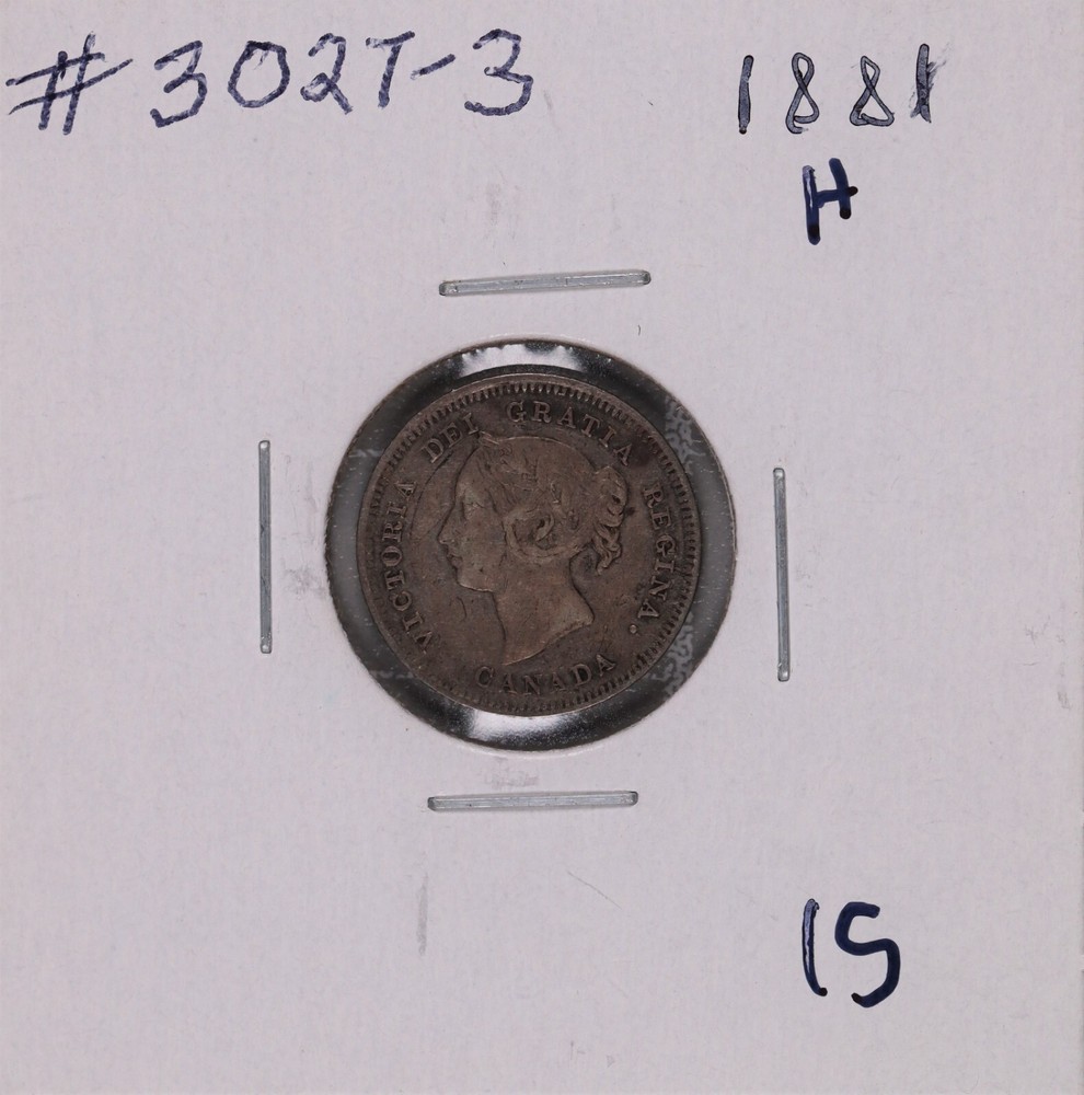 1881-H Canada Silver 5 Cents #3027-3