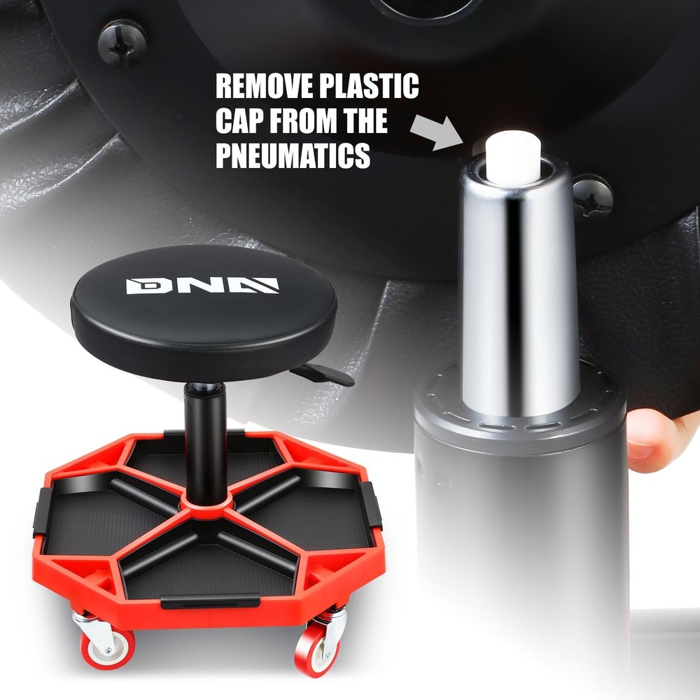 TOOLS-00253 Adjustable Height Pneumatic Garage Seat Rolling Mechanic Stool