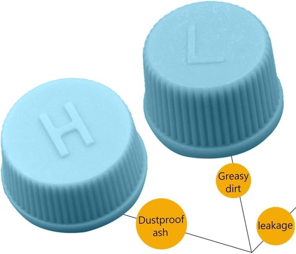 2 Pcs Blue Replacement Valve Caps for Car Air Conditioning, Leakproof blue