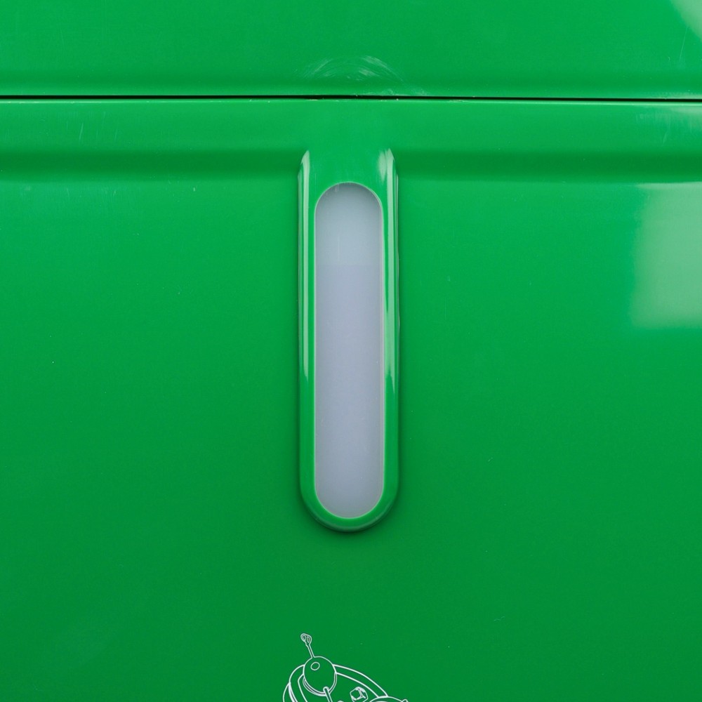 Green Drink Dump Bin w/ Wheels – Dual Compartment Liquid & Trash Disposal