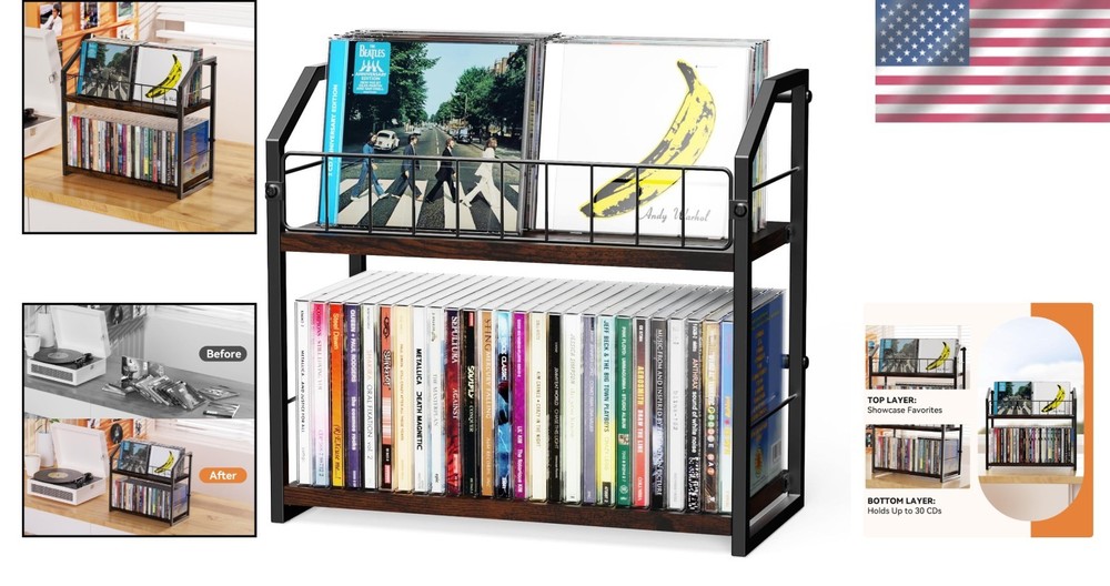 Space-Saving CD Shelf - Home Office Organizer