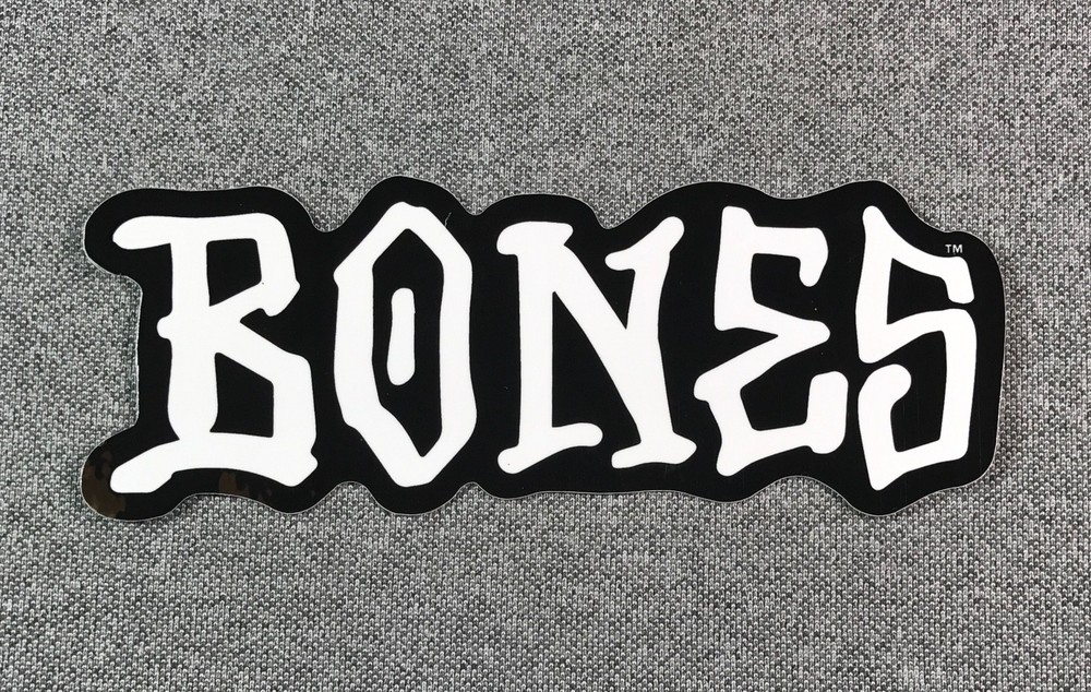 Powell BONES Wheels BONES Skateboard Sticker 5" White/Black