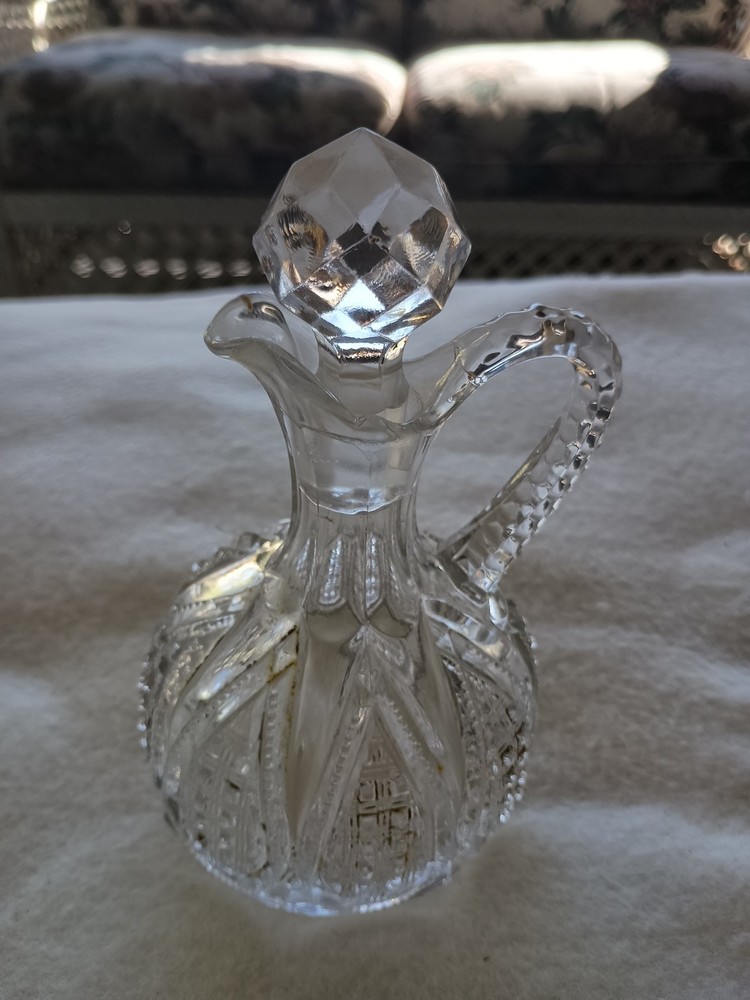 Antique Heisey Glass Cruet With Stopper
