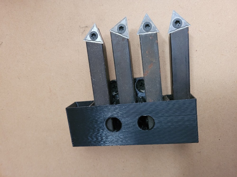 WALL MOUNT FOR 5 pc 3/8" Lathe Indexable Carbide+ Turning Tooling Bit Holder Set