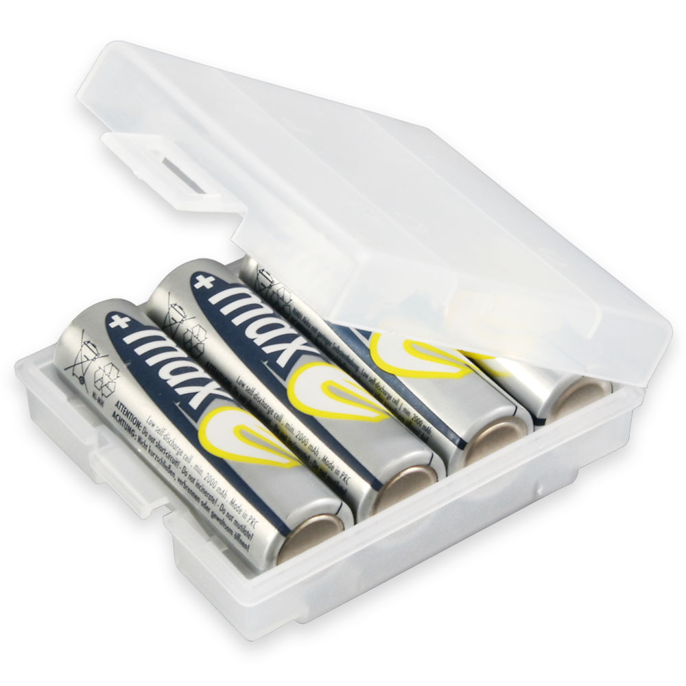 ANSMANN Battery Box for 4 Micro AAA & Mignon AA Batteries