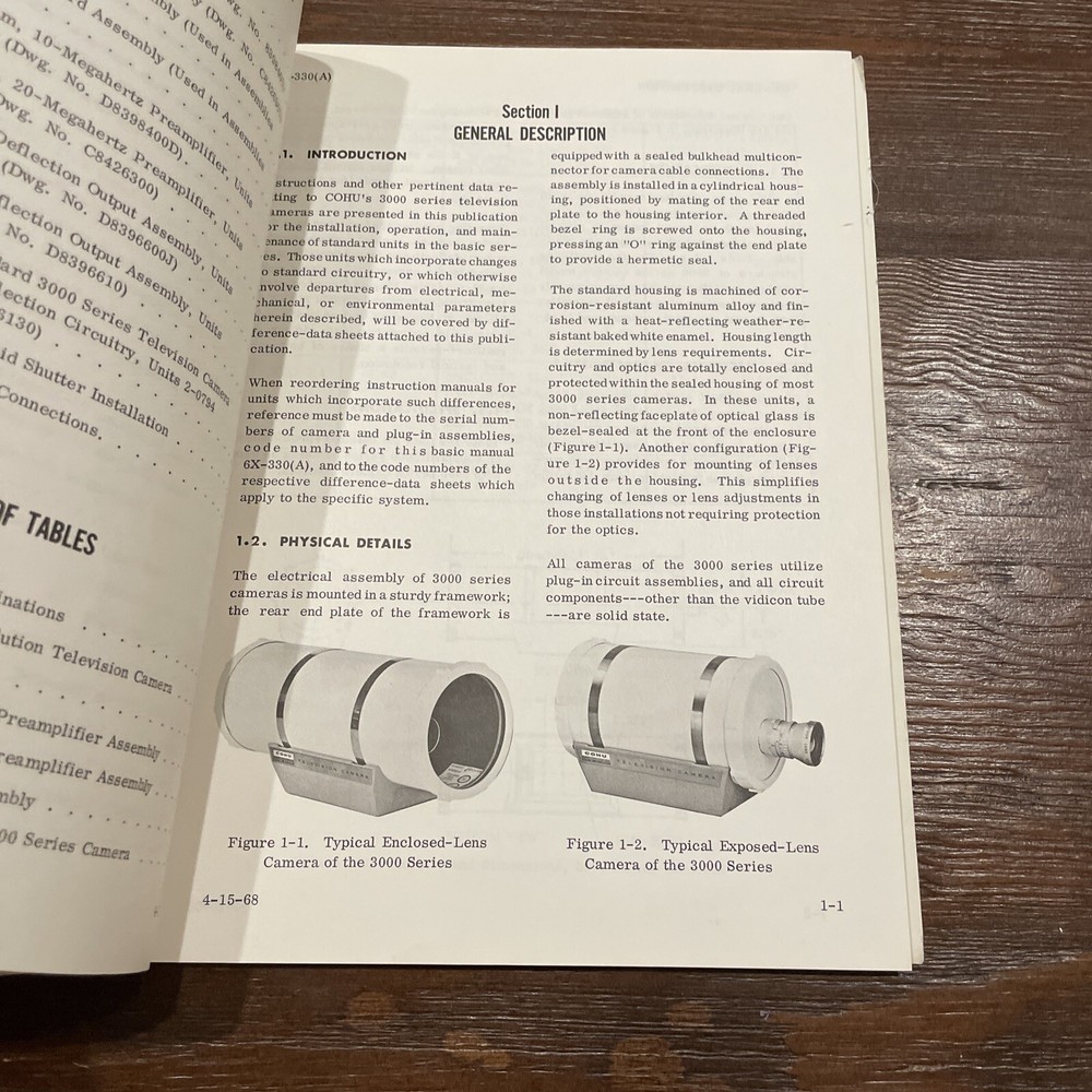 COHU 3000 Series High-Resolution Environment-Resistant Operating & Instructions