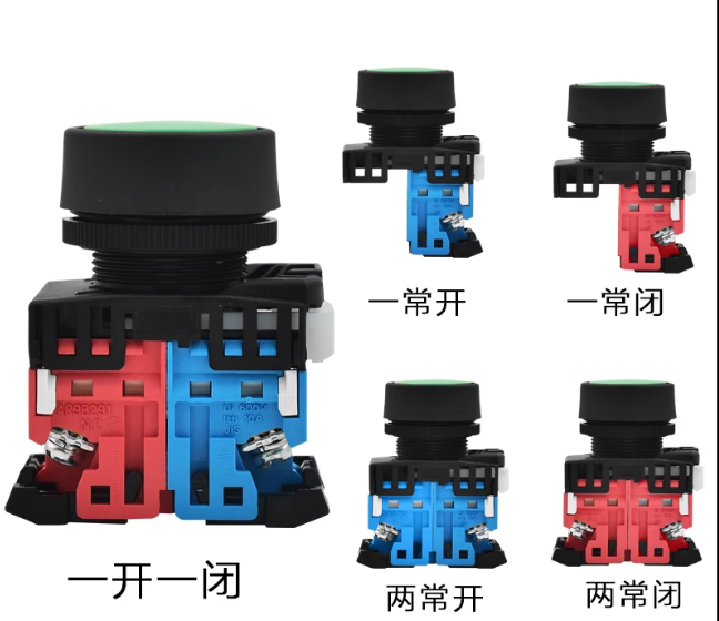 1PC New FUJI Flat button AR22FOR20R red