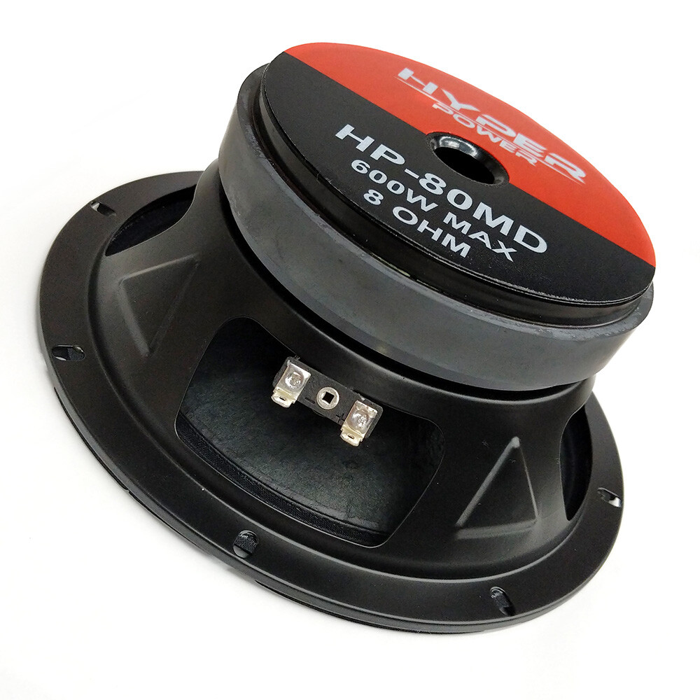 HyperPower 8" High Output Midrange Speaker HP-80MD 300 Watt-RMS 8 ohm (PAIR)