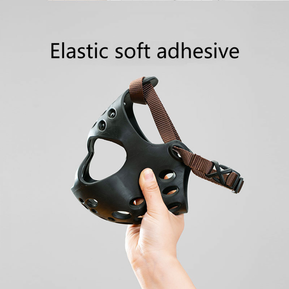Short Snout Dog Muzzles Soft Silicone Adjustable Breathable Bulldog Muzzle M