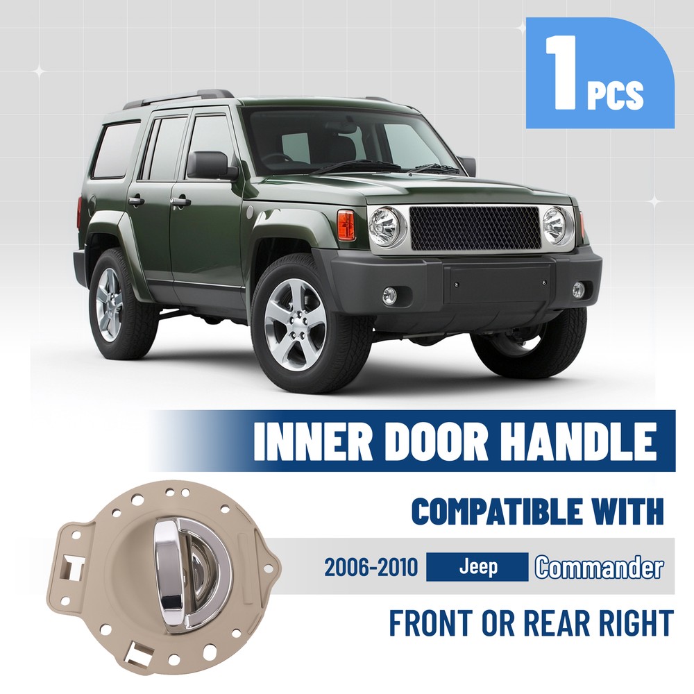 Tan Chrome Interior Door Handle Right Passenger Side For 2006-10 Jeep Commander