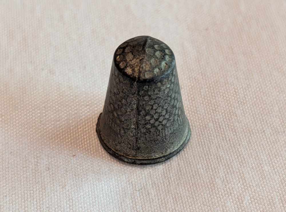 3 Vintage Silver Metal Thimbles, Mixed Sizes