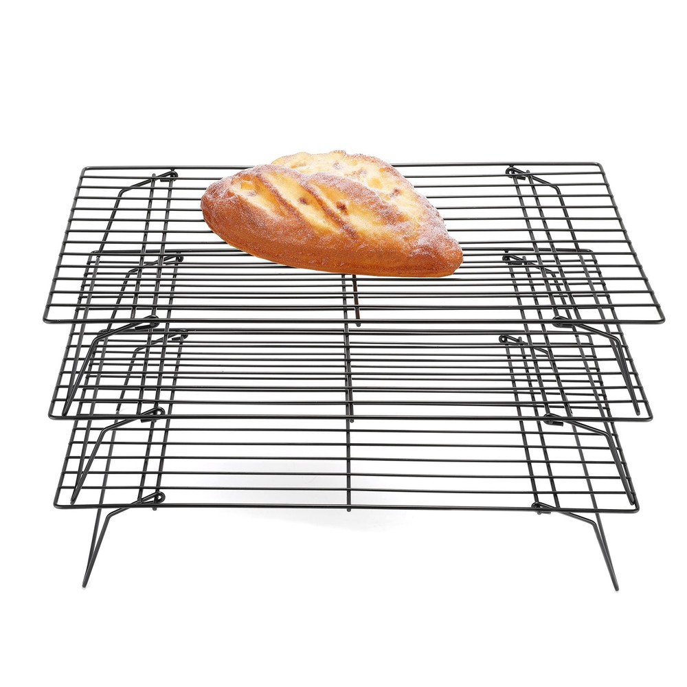 3-Tier Stackable Cooling Racks, Stainless Steel Wire Rack Baking Rack Oven Ra...