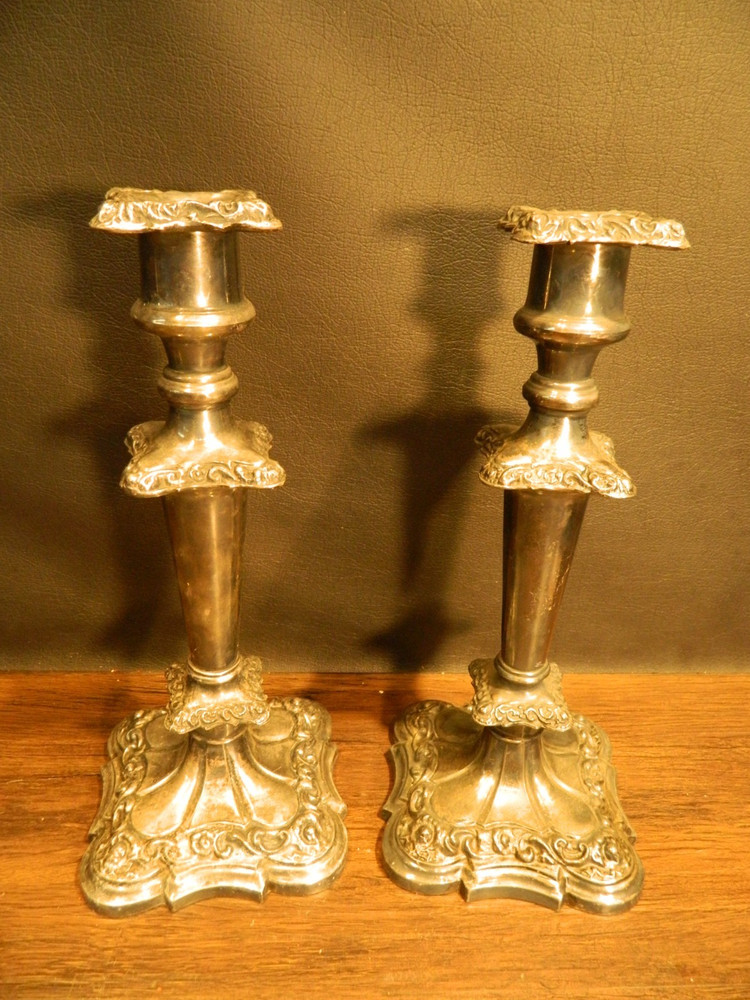 Fancy Silverplated Candle Stick Holder's. Vintage