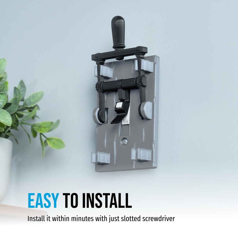 Frankenstein Light Switch Cover (Toggle, Grey) Toggle 1 Switch