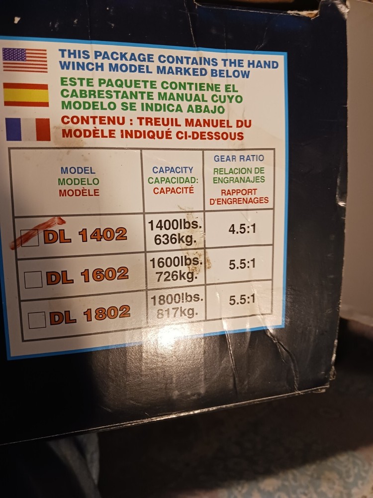 Dutton lainson Ratchet Hand Winch