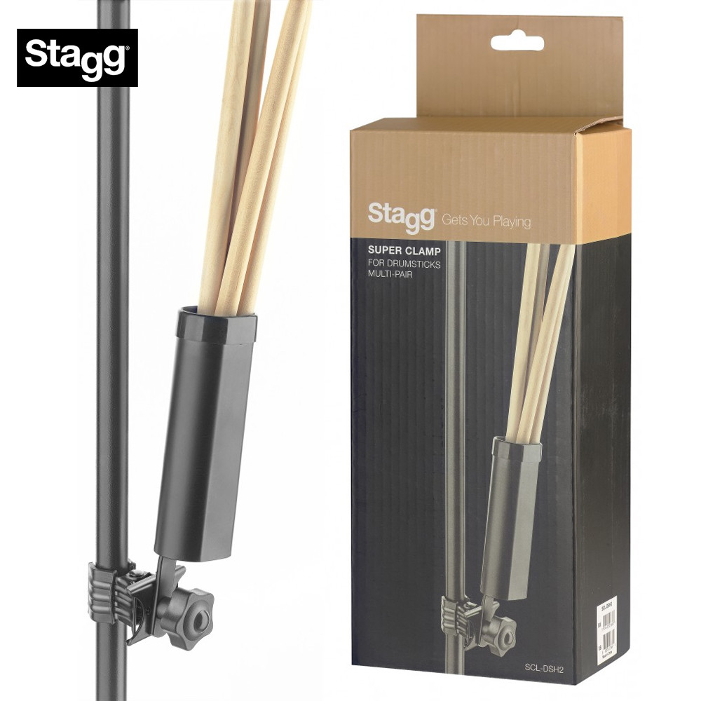 Stagg SCL-DSH2 Super Clamp Drum Stick Holder - Black