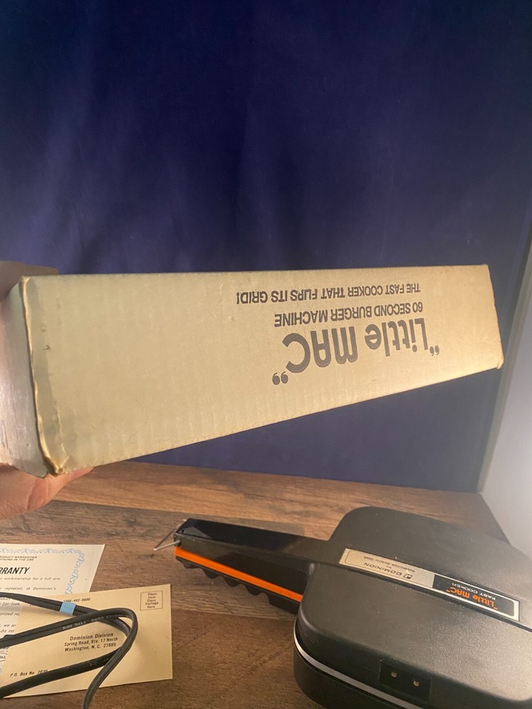 Vintage HAMILTON BEACH "Little MAC" 60 Second Burger Machine