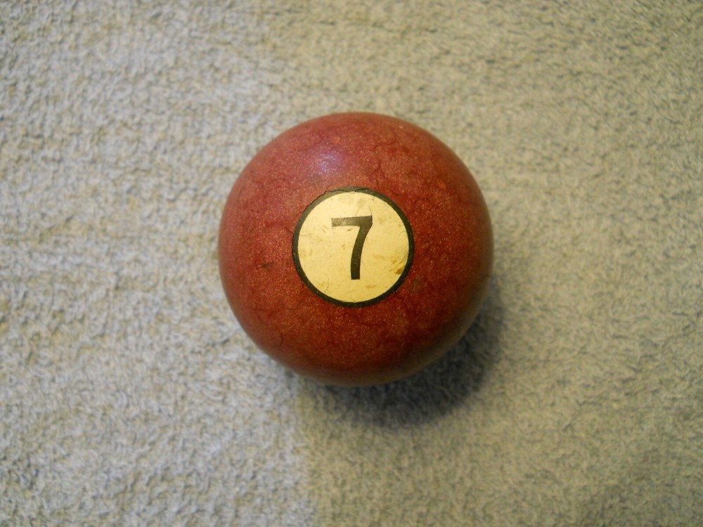 Vintage Clay Billiard Ball - #7