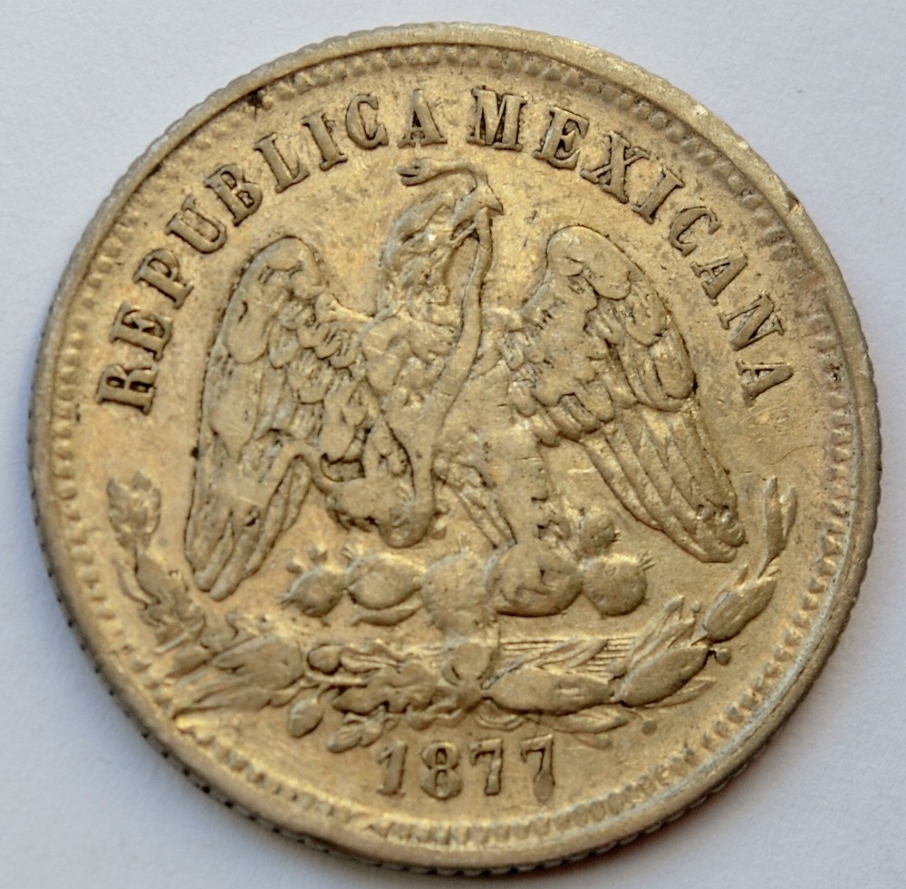 Mexico 25 Centavos 1877 Mo M