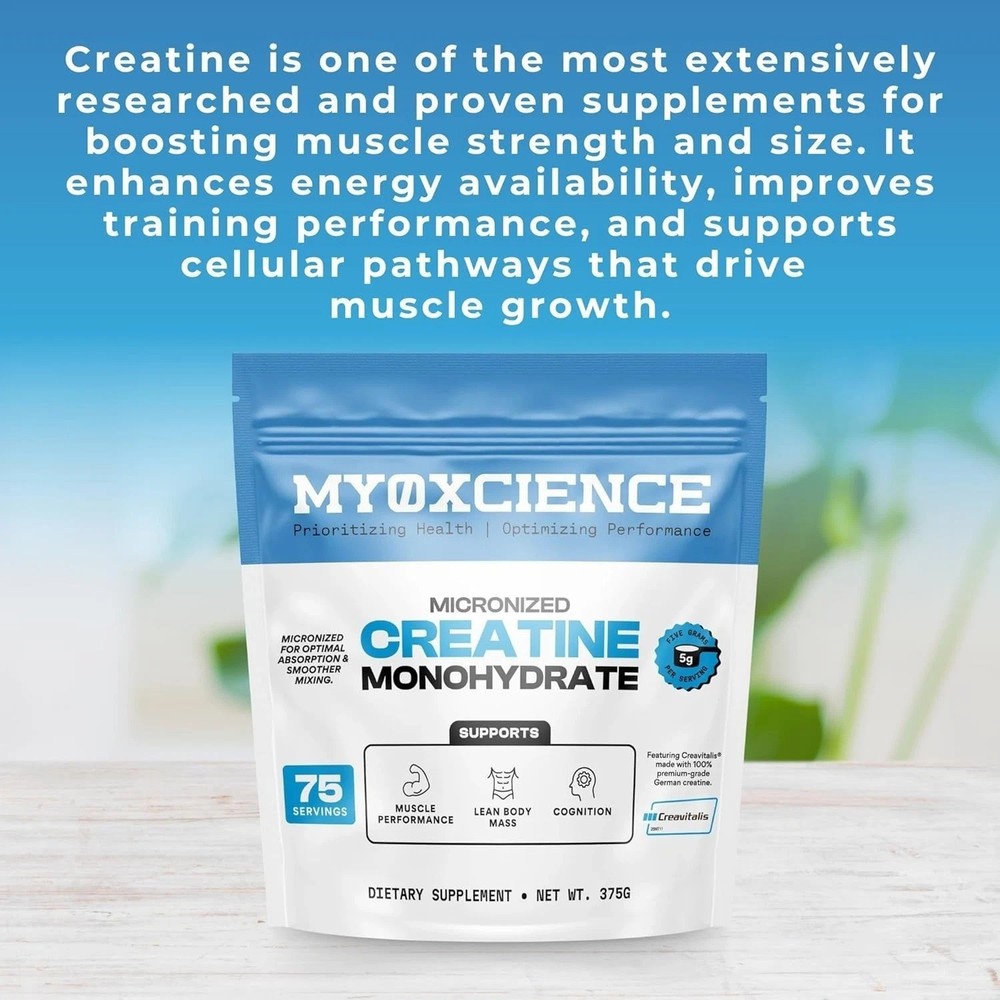 MYOXCIENCE Micronized Creatine Monohydrate Creavitalis 300g Unflavored