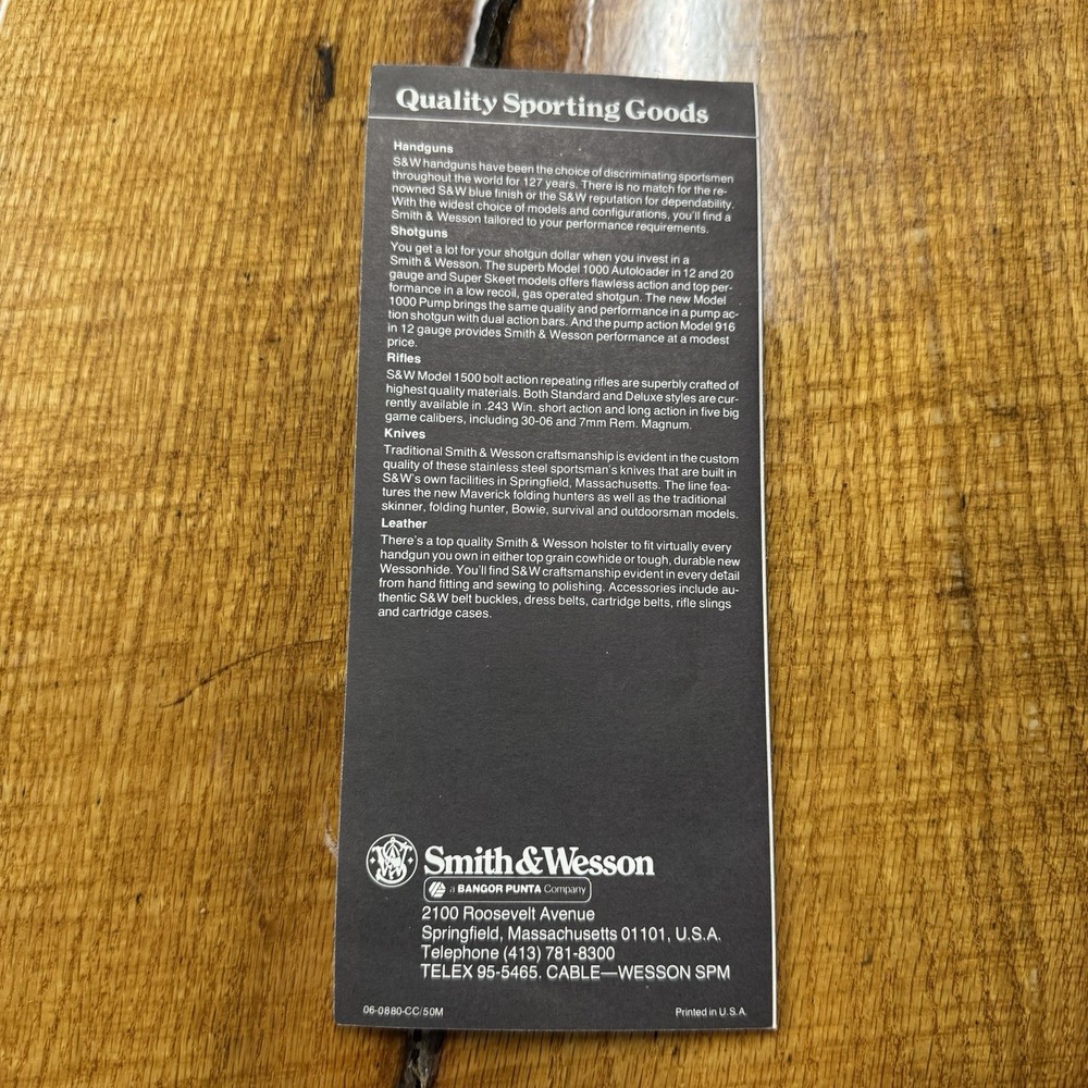 Smith Wesson Centerfire Ammunition Borchure S&W
