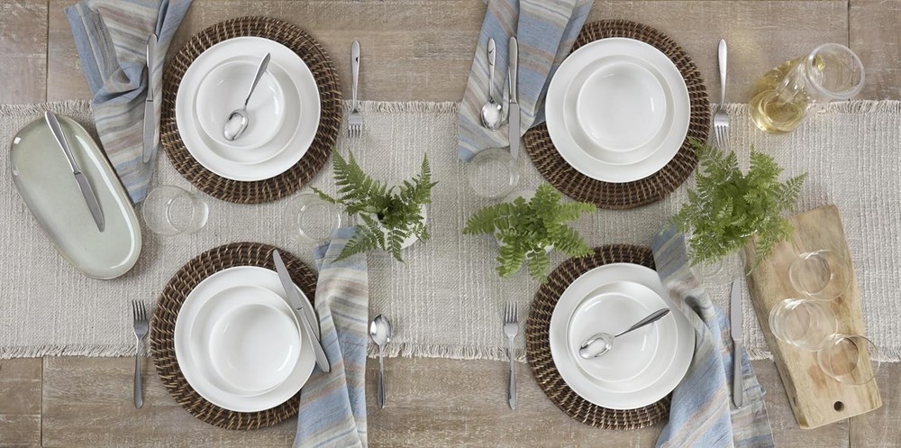 Oneida 899204 24 Seven White 18-Piece Dinnerware Set, Service For 6