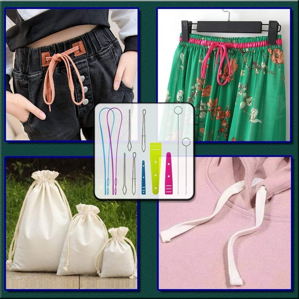 Drawstring Threader Replacement Set Sewing Turn Fabric Threader Tools for8923
