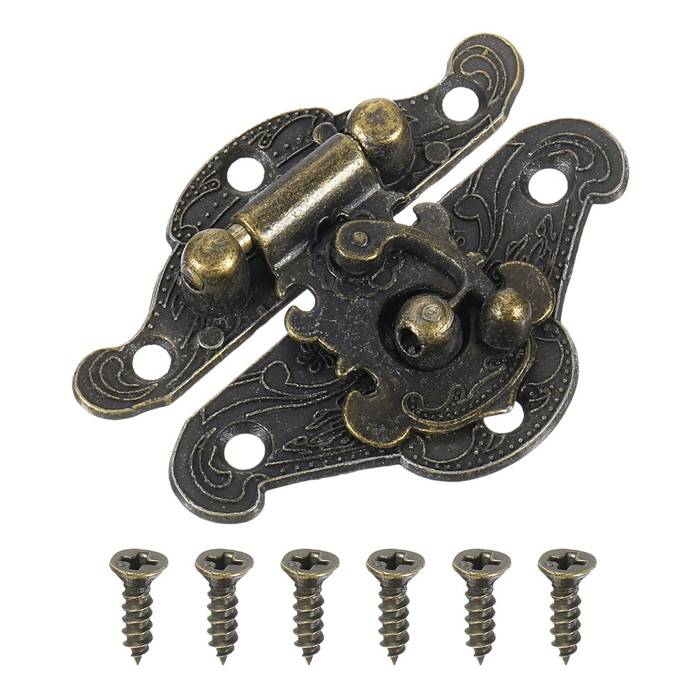 Hasp Clasp Latch Lock 48 x 37mm Decorative Retro Toggle Latch Bronze