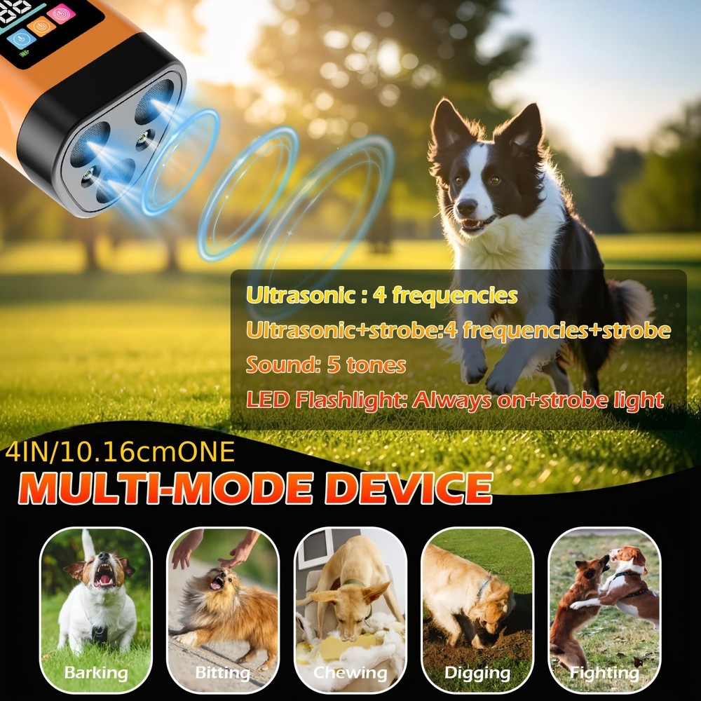 Non-Toxic Easy-To-Use Multi-Functional Adjustable Pet Anti-Barking Training Tool