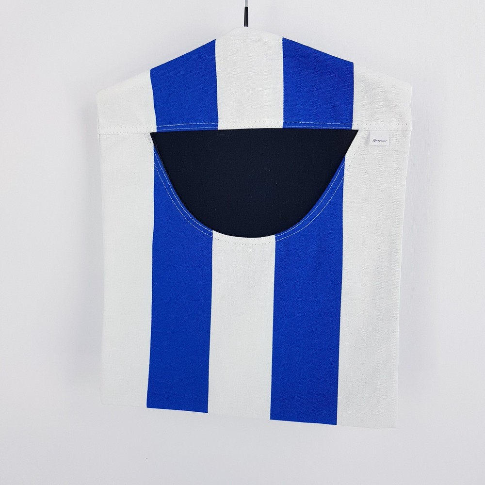 Peg Bag Handmade Bright Blue White Striped Lined Laundry Clothes Peg Holder