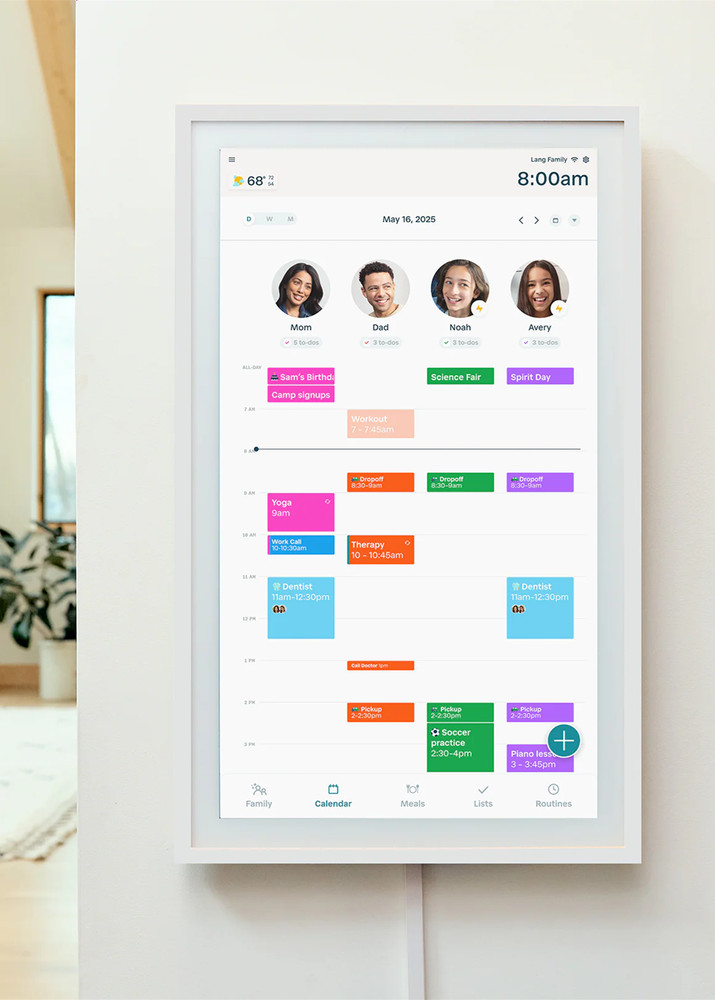Hearth Display 27" Digital Calendar for Families, Interactive Touchscreen-WHITE