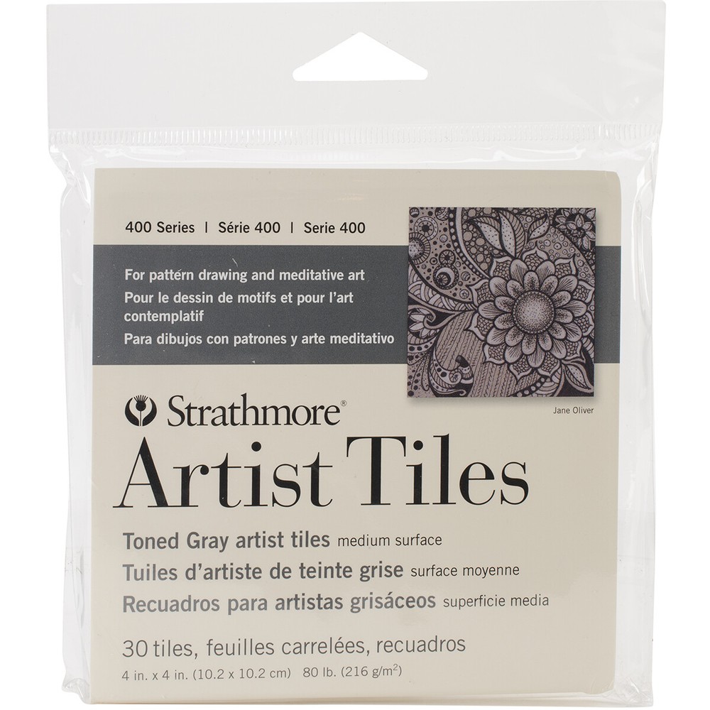 Strathmore Artist Tiles 4"X4" 30/Pkg-Toned Gray