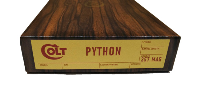 Colt Python Box - Gold Label - Select from 2-1/2", 4", 6" or 8" Models