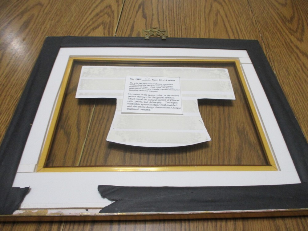 FRAMED CHINESE ART CLOTHES SHIRT COSTUME