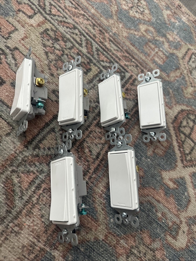 Legrand Light Switch On Off (6) Lot