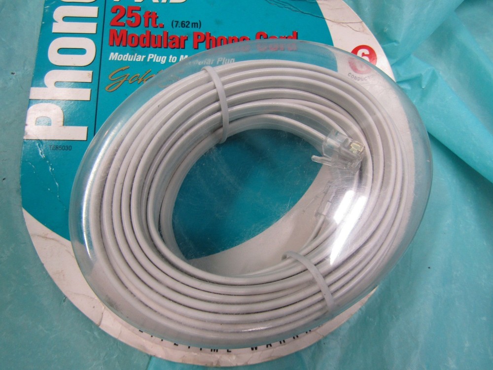 3 New Axis Modular Phone Cords, 25 ft / 50 ft.